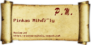 Pinkas Mihály névjegykártya
